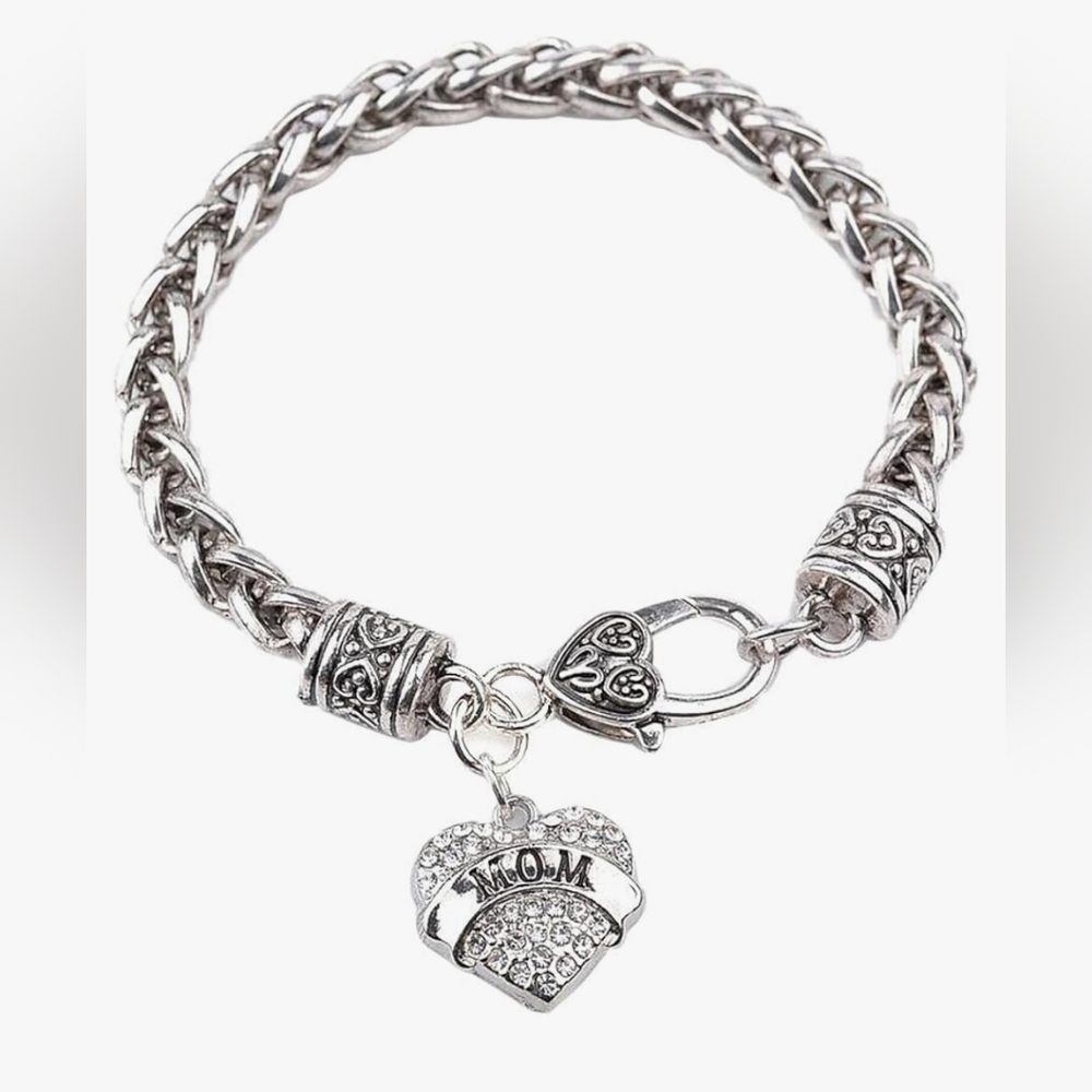 High-Quality Silver Heart Charm Bracelet